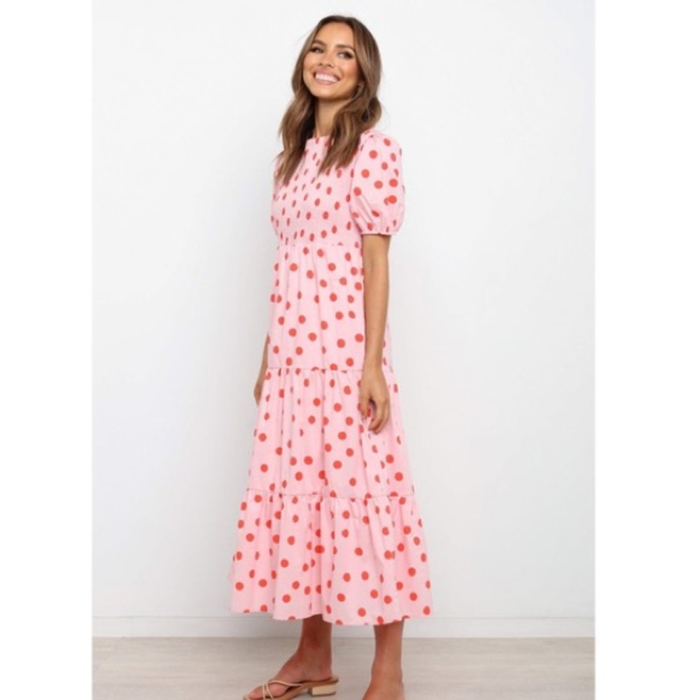Petal and Pup Puff Sleeve Dress, Size 6, Maxi